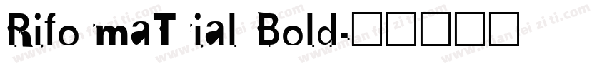 RiformaTrial Bold字体转换
